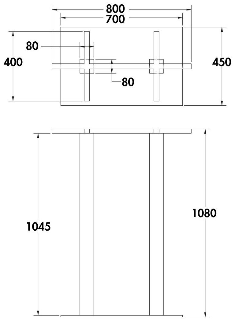 Naber 3036444, Livia SE Duo Edelstahl, H 1080 mm