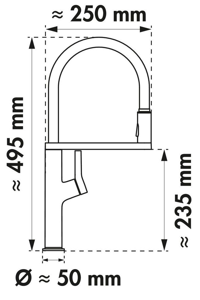 Naber 5021319, Station d'eau Aria, graphite mat, haute pression