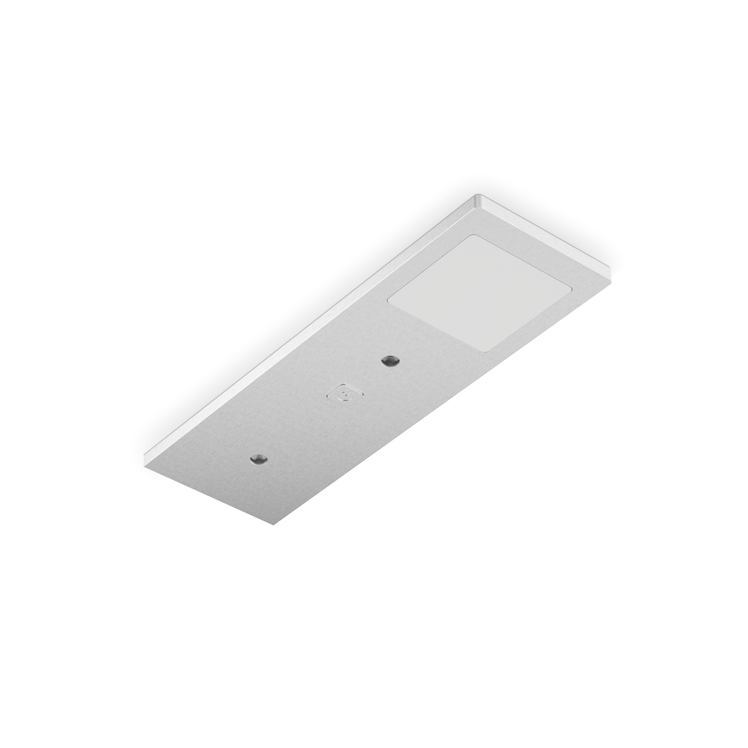 Naber 7062351, Forato LED 3000K alufarbig, Einzelleuchte mit Schalter u. Dimmer, warmweiß