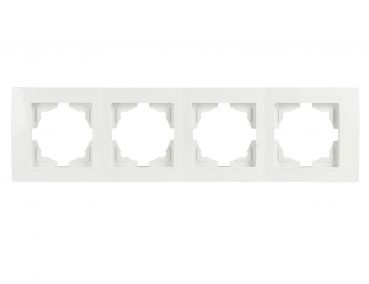 Gunsan Moderna, 4-fach Rahmen,Steckdose, Schalter, Dimmer, weiß,01291100000145,Erkelenz