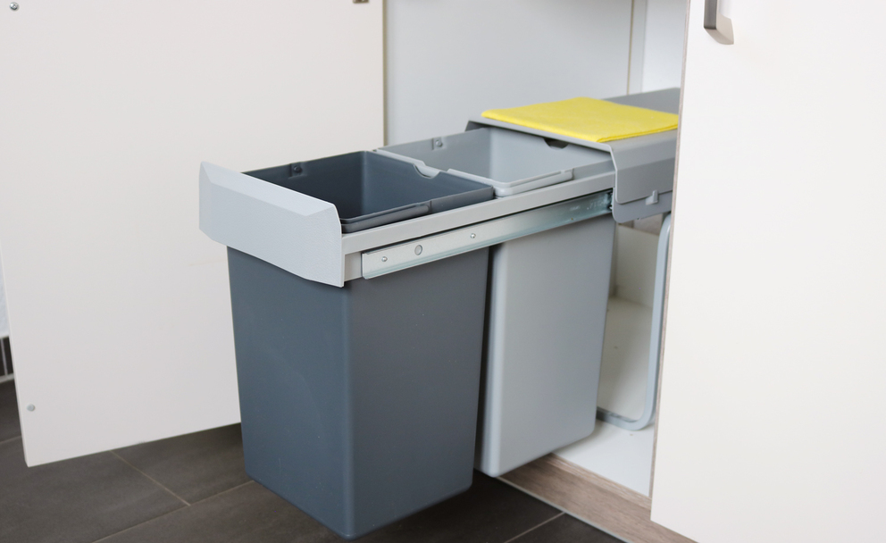 Abfallsammler 2-fach US 30 2x15 L grau