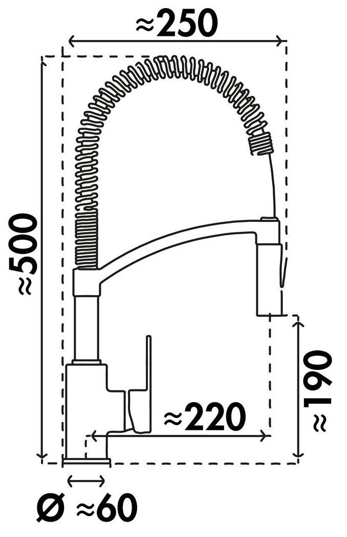 Naber 5012328, Wasserwerk Ventari, edelstahlfarbig, Hochdruck