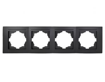 Gunsan,Moderna,4-fach Rahmen,schwarz,Schalter,Dimmer,01293400000145,Erkelenz