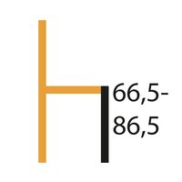 Naber 3031615, Livaro AC, frame zwart mat, hoekig, afdekking antraciet