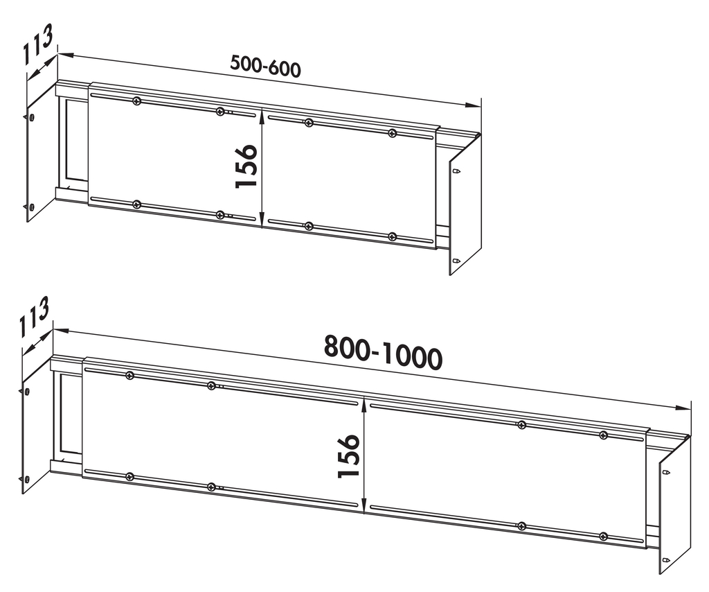 Naber 5031038, Flex-Frame Montagerahmen, für Schrankbreiten 800/900/1000 mm, Erkelenz