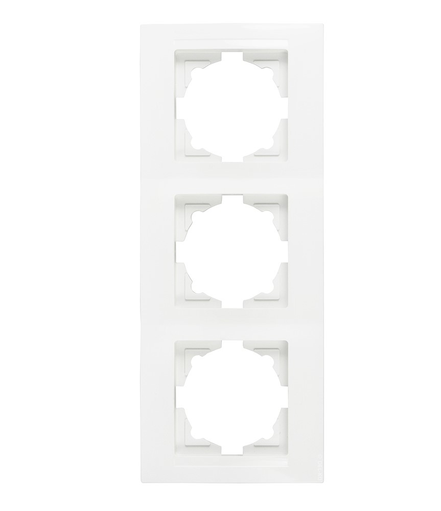 Gunsan 01291100000144, Moderna 3-fach Rahmen für 3 Steckdosen Schalter Dimmer Weiss