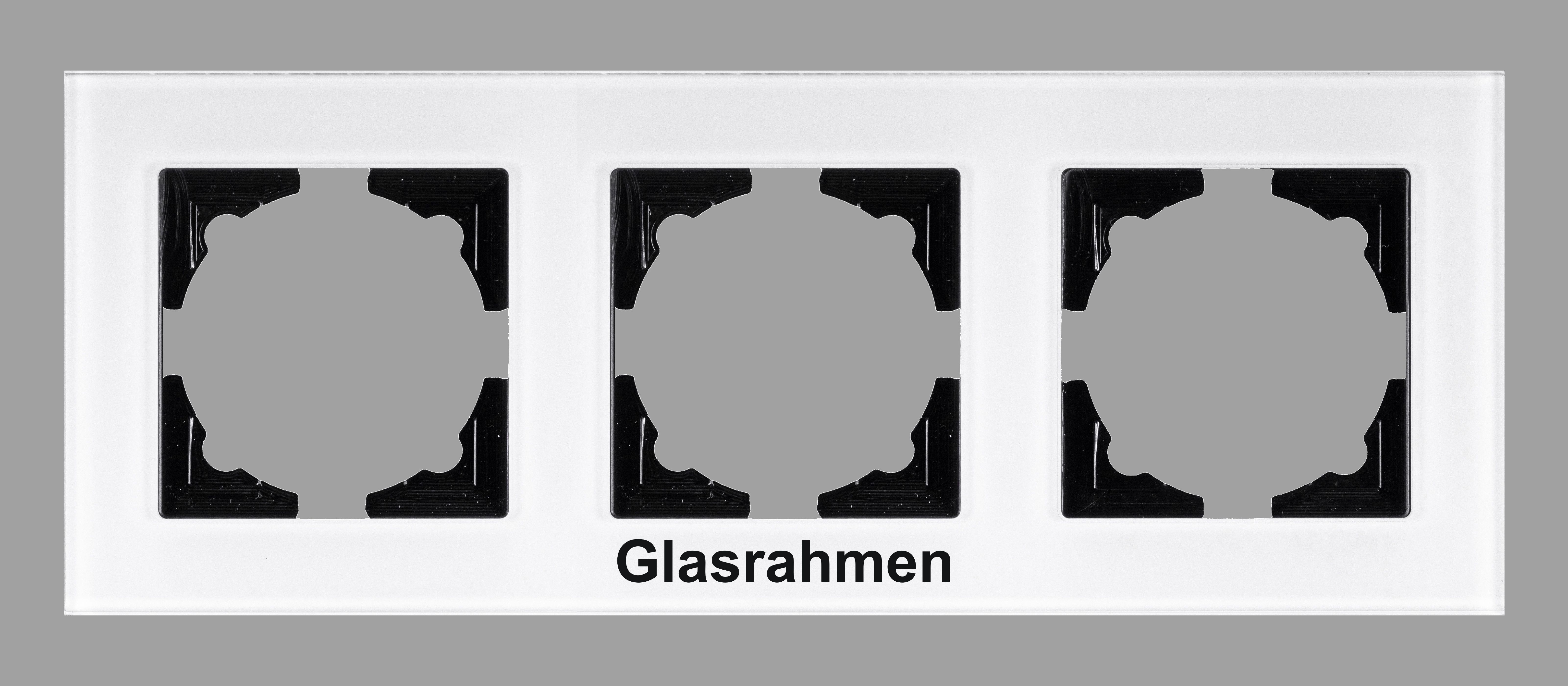 Visage 0128110141GL, 2-fach Glas-Rahmen für 2 Steckdose / Schalter  Weiß, Erkelenz