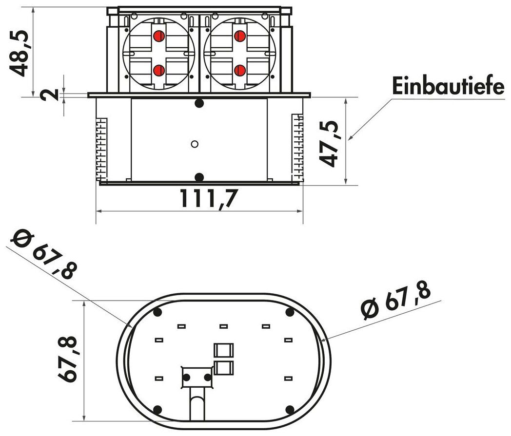 Naber 7053198, Piccolino, Blende Edelstahl