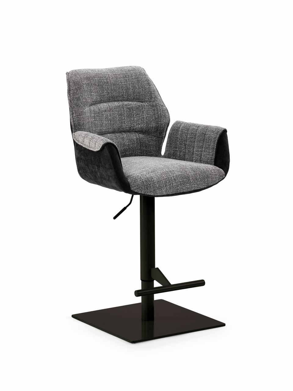 Naber 3031615, Livaro AC, frame zwart mat, hoekig, afdekking antraciet