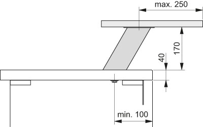 Naber, 3023041, Konsole Rhodos 4, edelstahlfarbig, H 170 mm, Erkelenz