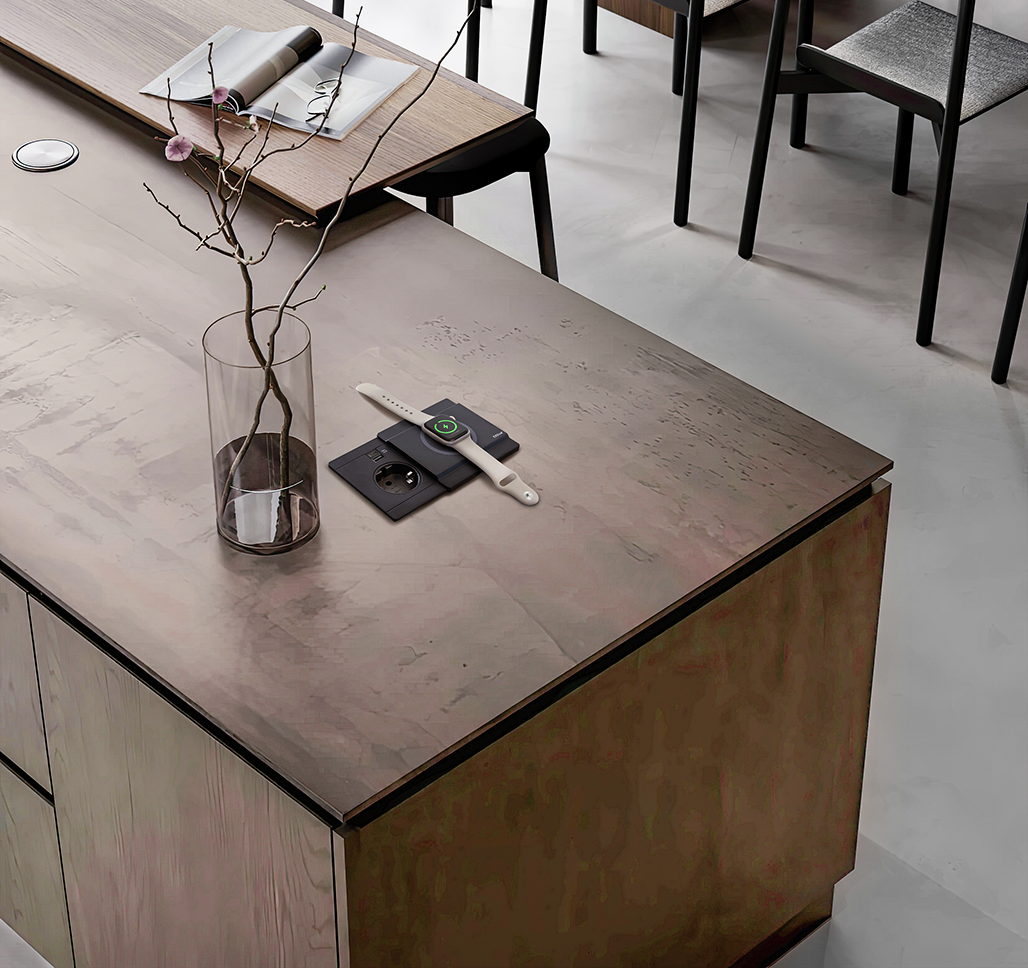 Evoline® Circle80 met DisQ schuifdeksel, mat zwart