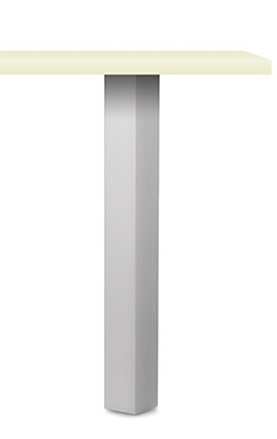 Naber, 3013029, Rhodos Vierkantfuß Aluminium, edelstahlfarbig, H 1100 mm, Erkelenz