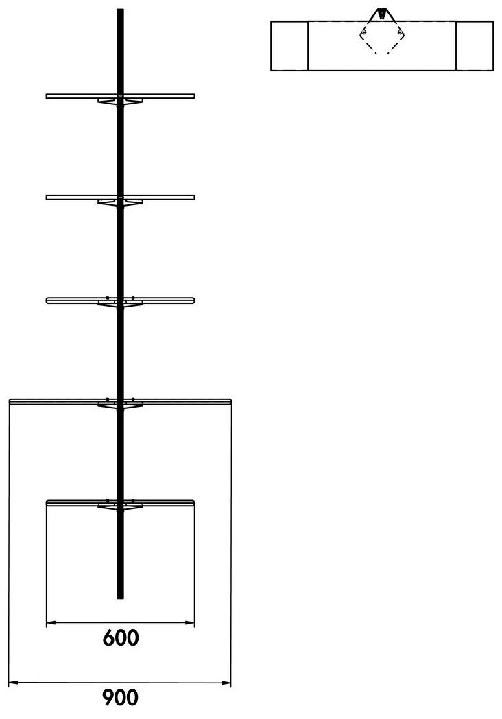 Naber 8041232, transFORM Blechboden Set, 600 x 200 mm (B x T)