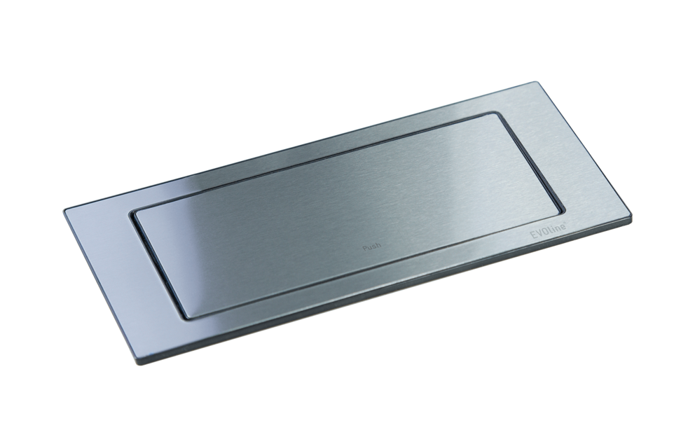 EVOline® BackFlip met USB-A roestvrij staal gekleurd