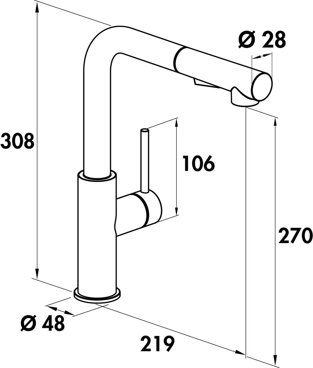 Naber 5025007, SERVIZIO Namor 4, Edelstahl, Hochdruck