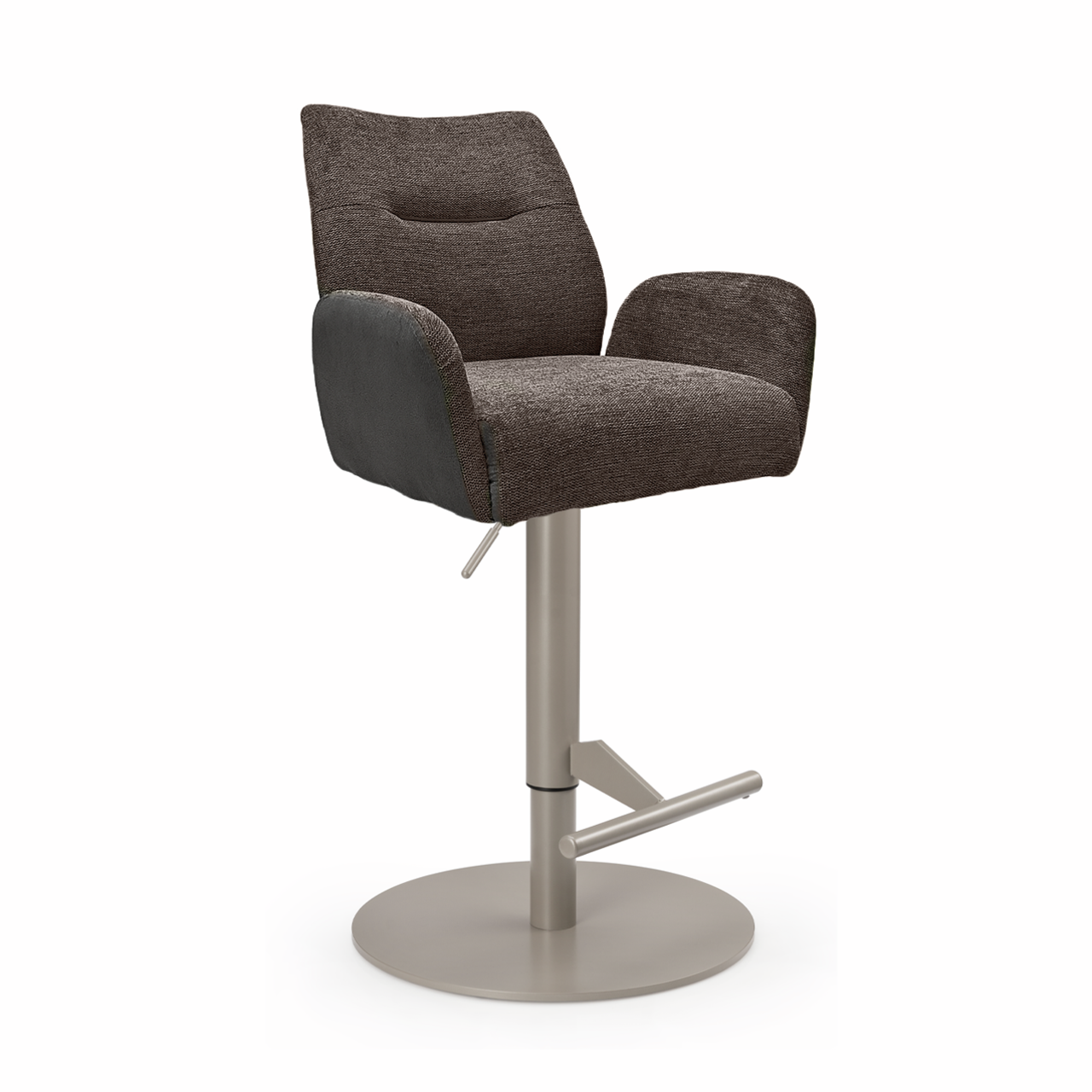 Naber 3031334, Famous AS, montuur parelmoer metallic, rond, deksel bruin