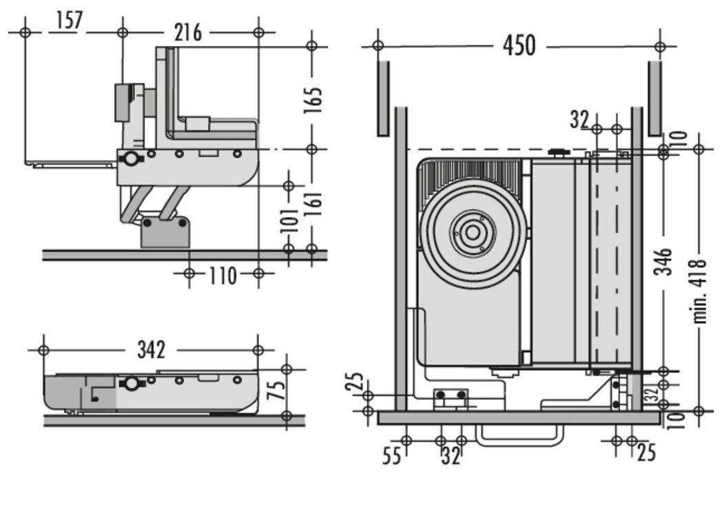Ritter MultiSchneider 3 Typ AES 62,  silbermetallic, Schneidgut links geführt