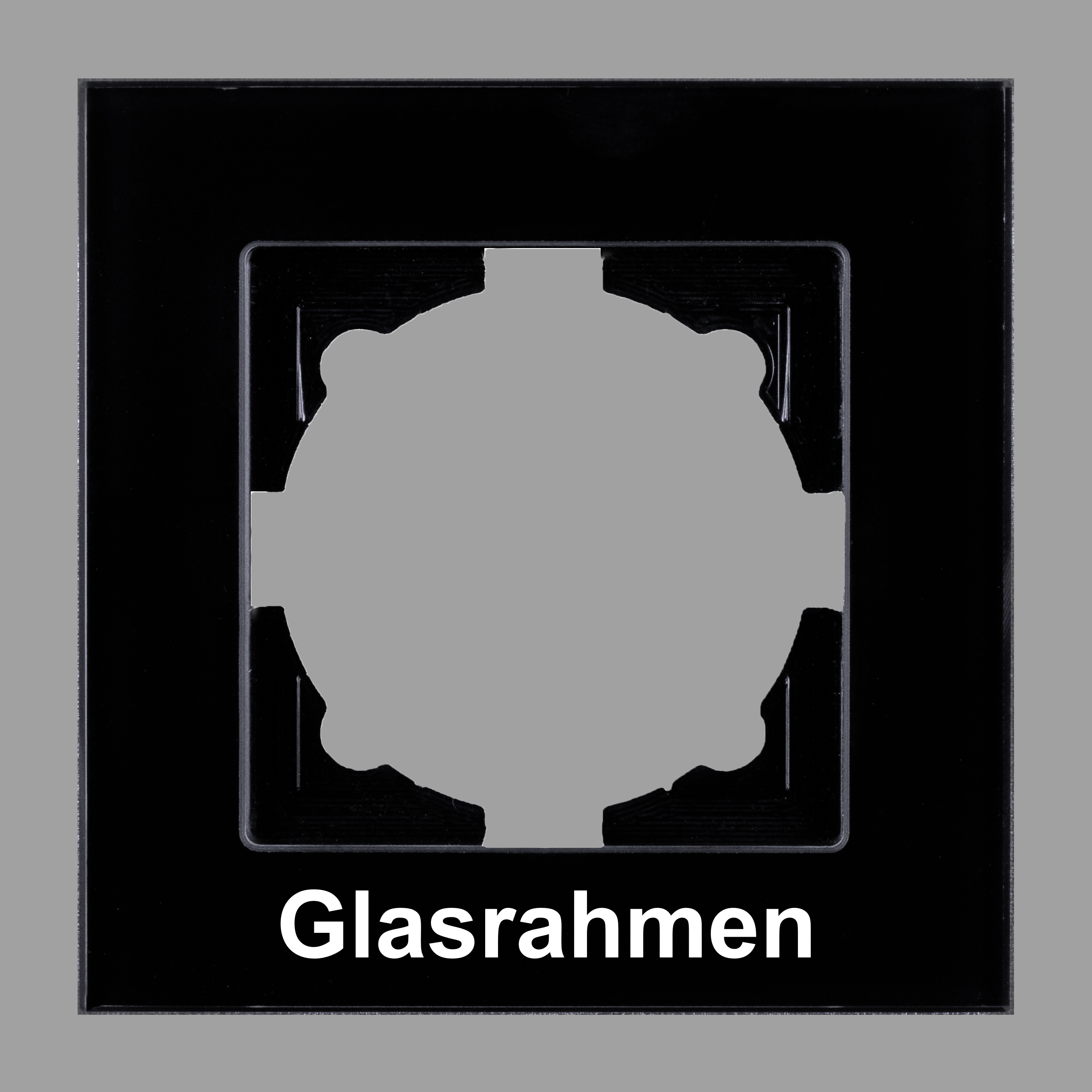 Visage 0128340140GL, 1-fach Glas-Rahmen für 1 Steckdose / Schalter  Schwarz, Erkelenz