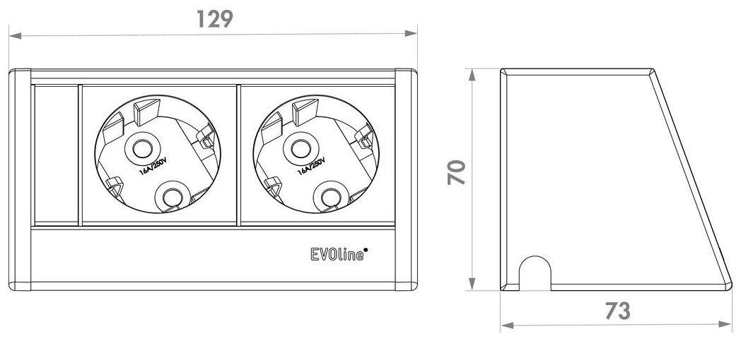 EVOline® Wing Set + R Dock Steckdose + USB A+C
