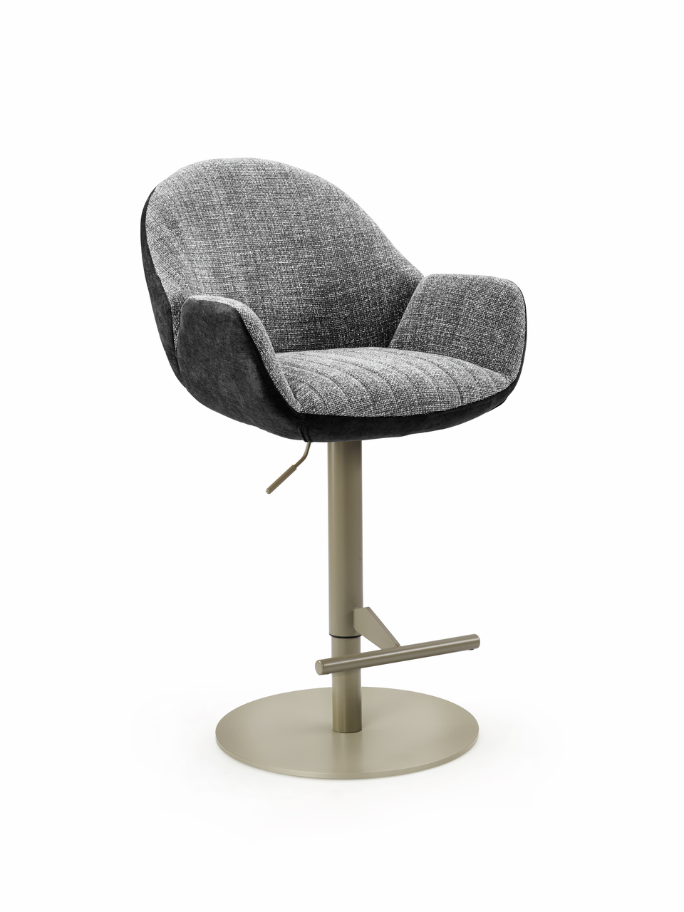 Naber 3031648, Sitro AC, Gestell perlgraumetallic, rund, Bezug anthrazit