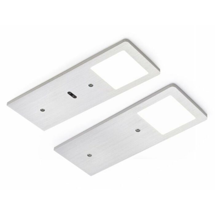 AstraLED SE 3000K, alufarbig, Set-2, warmweiß