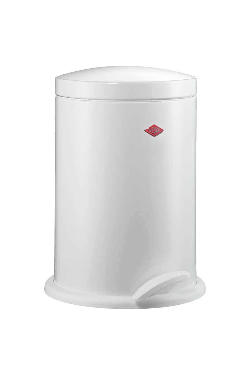 Wesco 8012148 Mülleimer 116 Alpha weiß aus Metall 13 Liter