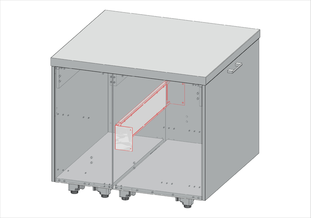 Naber 5031038, Flex-Frame Montagerahmen, für Schrankbreiten 800/900/1000 mm, Erkelenz