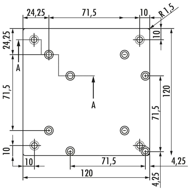 Naber 3023063, Rhodos 1, schwarz matt, H 230 mm