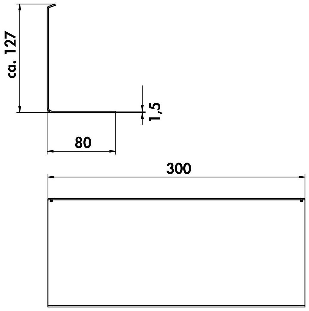 Naber 8041220, transFORM shelf 1, black matt