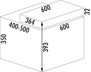 X-LINE 600/M7 met lade Basic, antraciet