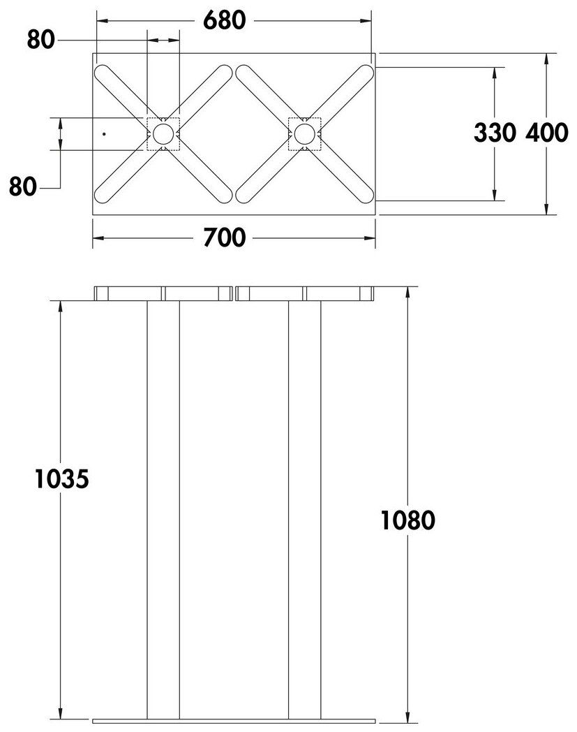 Naber 3036445, Livia SE Duo schwarz, H 1080 mm