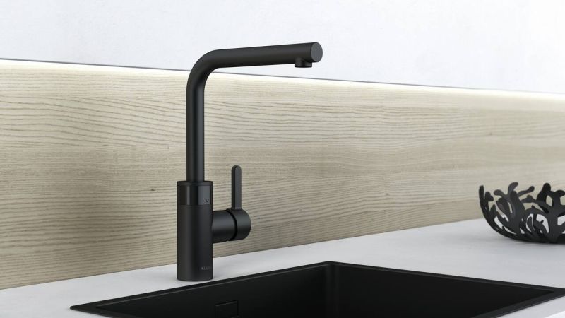 Naber 5023129, Kludi E-GO-L Sensor, schwarz matt, mit Netzstecker, Hockdruck