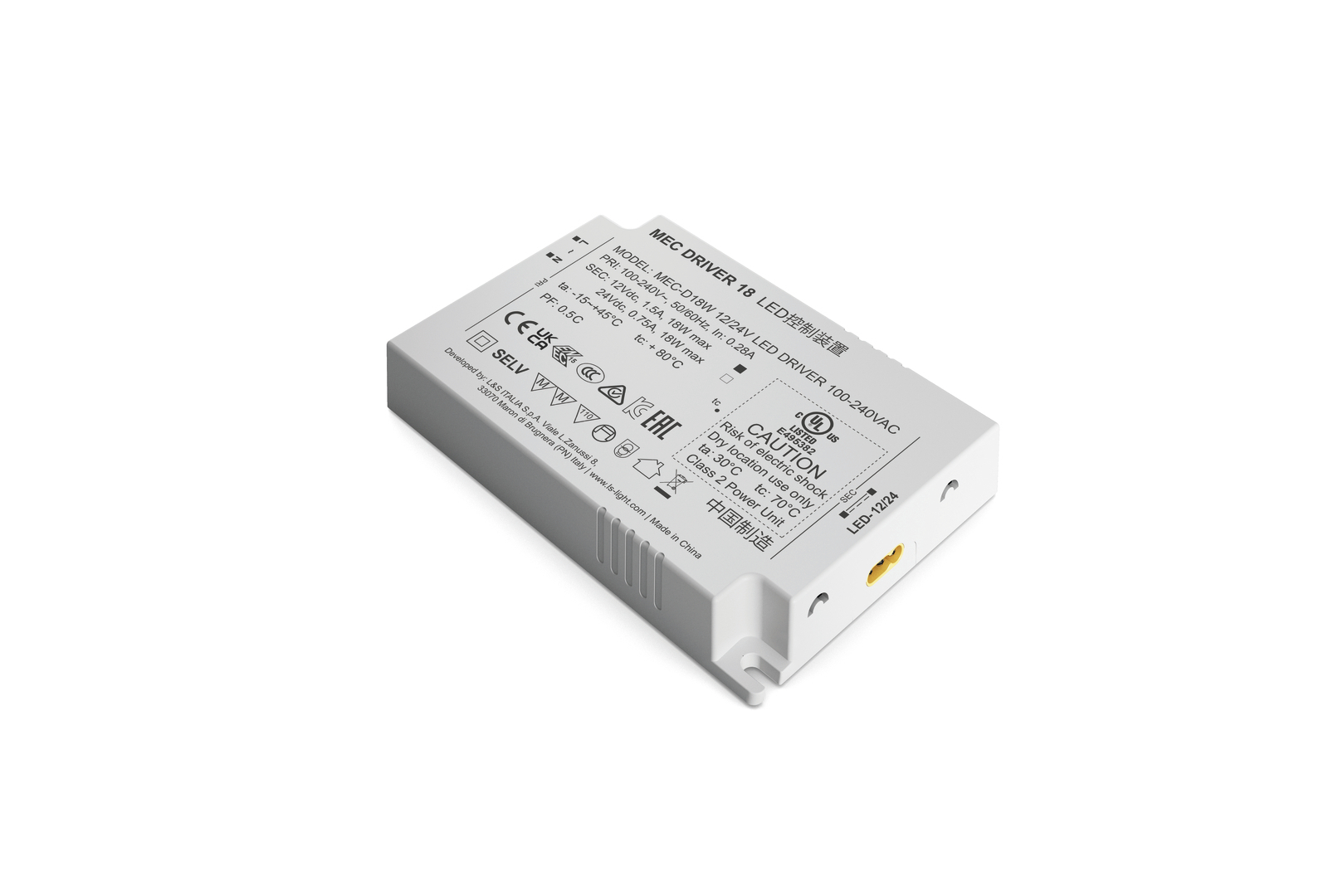 MEC Driver LED Konverter, 18 W, 12/24 V