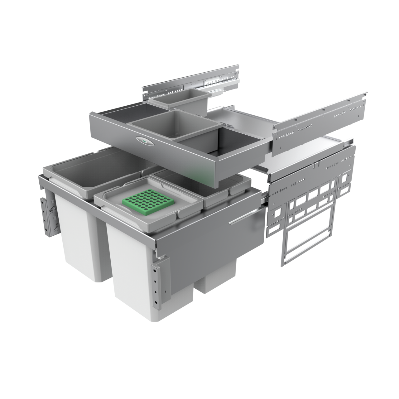 Naber 8012375, Cox® Base 360 S/600-3 mit Base-Board,  mit Biodeckel, hellgrau, H 460 mm