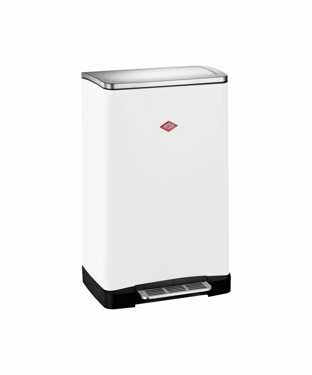 WESCO® Big Double Boy, Standmülleimer, weiß matt