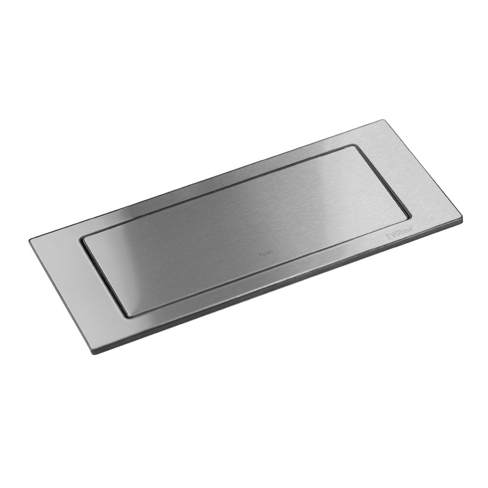 EVOline BackFlip, 2 Stk. Schukosteckdosen, 1 Stk. USB-C-Charger, Edelstahloptik
