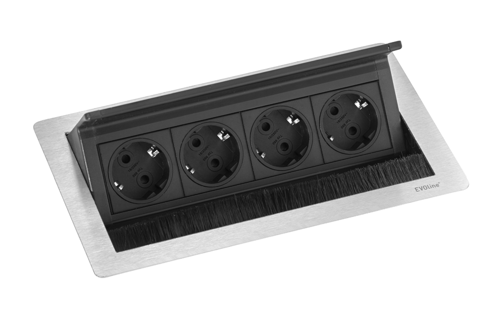 EVOline® FlipTop PUSH M 4x VDE Steckdosen