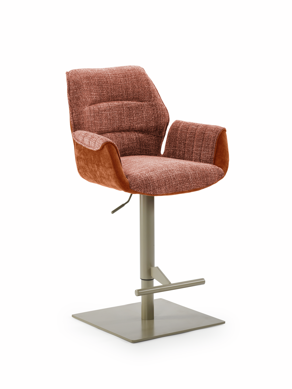 Naber 3031616, Livaro AC, frame parelmetallic, hoekig, bekleding roodbruin