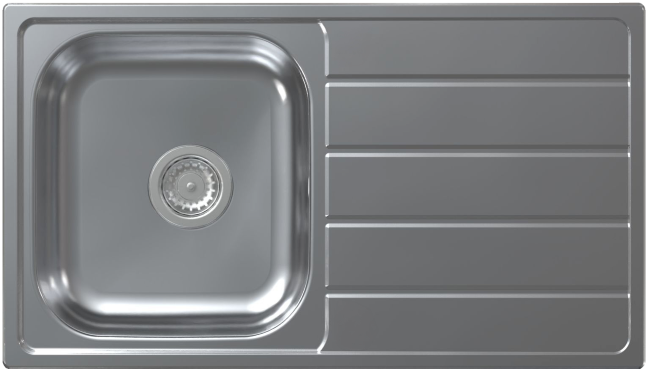 Naber 1011149, Einbauspüle KD100, Edelstahl 86 X 50cm