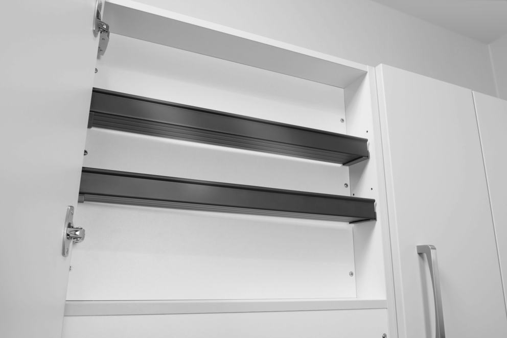 HAILO Deposito Regalsystem Flachdunstregal für 90cm Schrank, dunkelgrau, Erkelenz