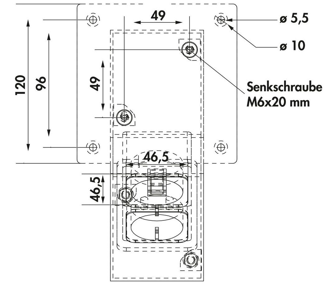 Naber 3021196, Connero 3 schräg, schwarz matt, H 170 mm
