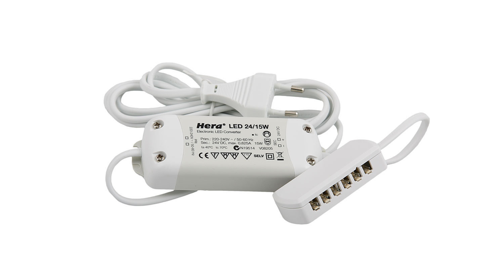 HERA LED Trafo LED 24/15W 12-fach Verteiler