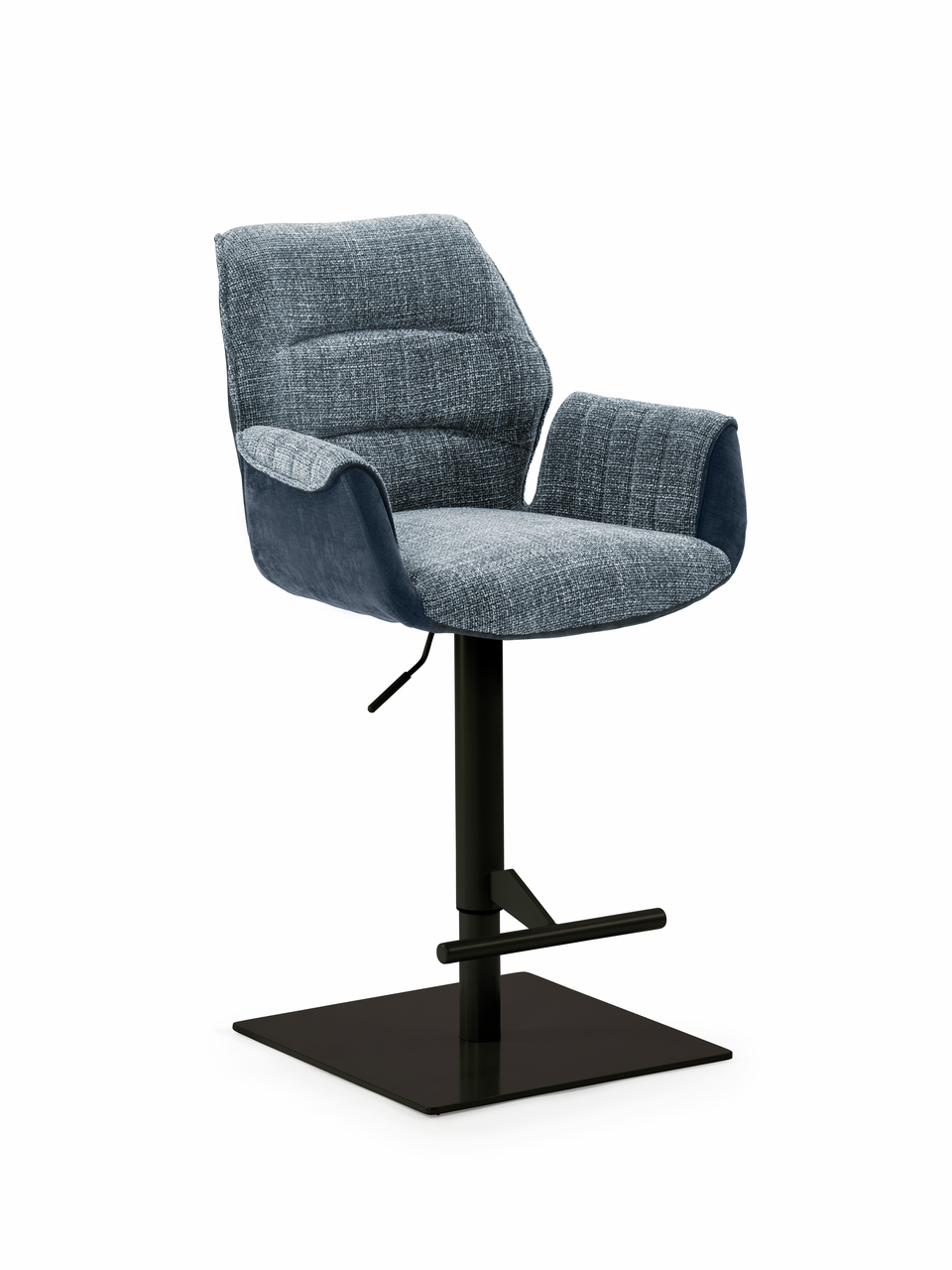 Naber 3031614, Livaro AC, frame zwart mat, hoekig, afdekking blauw