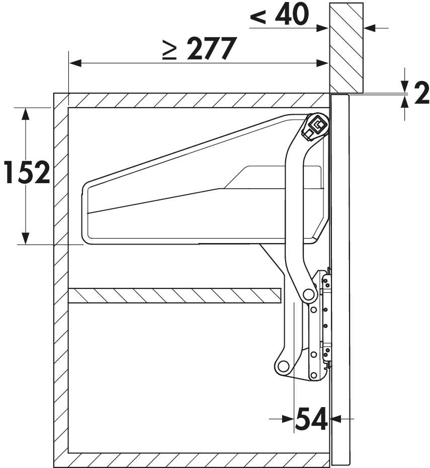 Naber 8031082, Tür-Liftbeschlag FREEslide, für 600er Breite