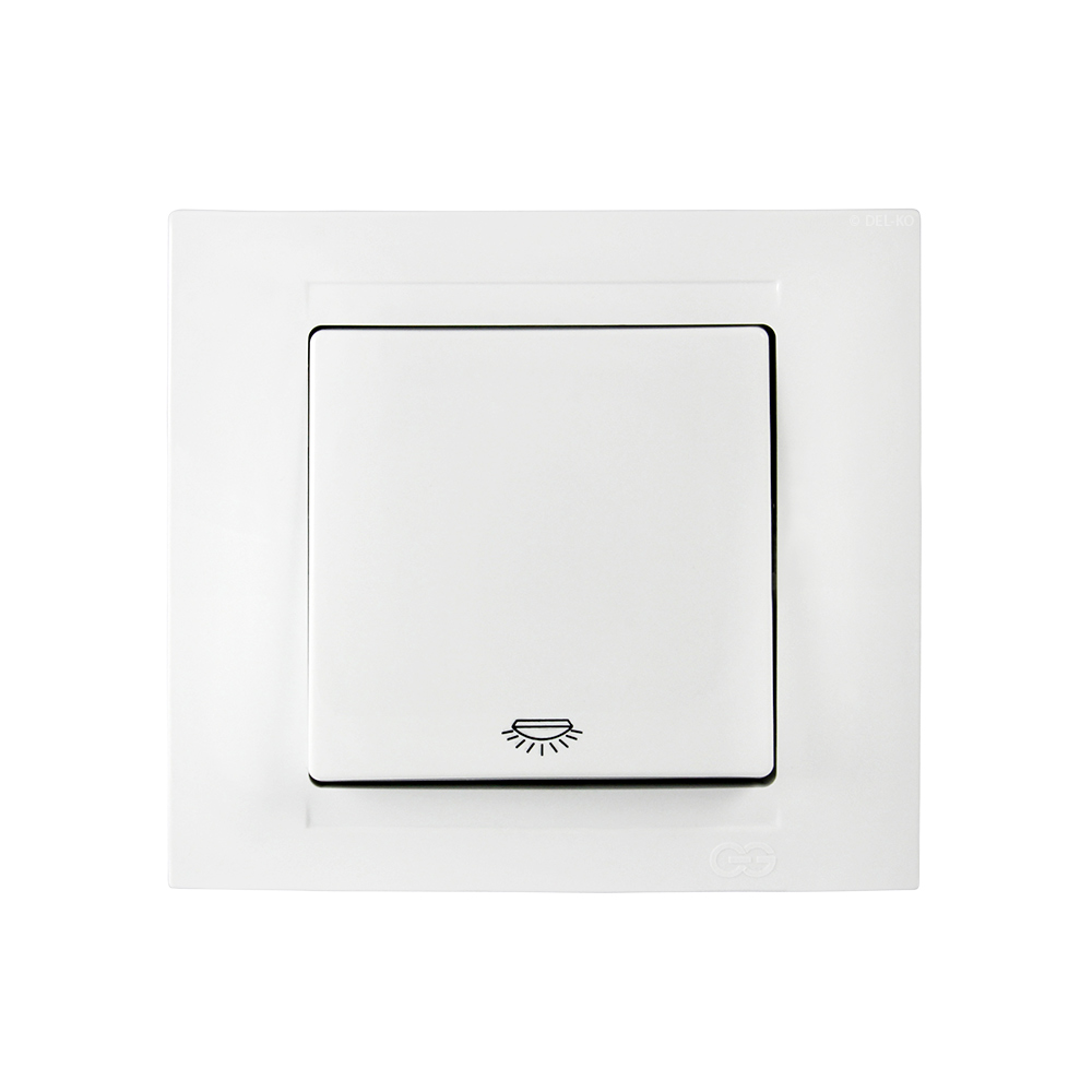 Bouton-poussoir d'éclairage encastré Gunsan Moderna blanc