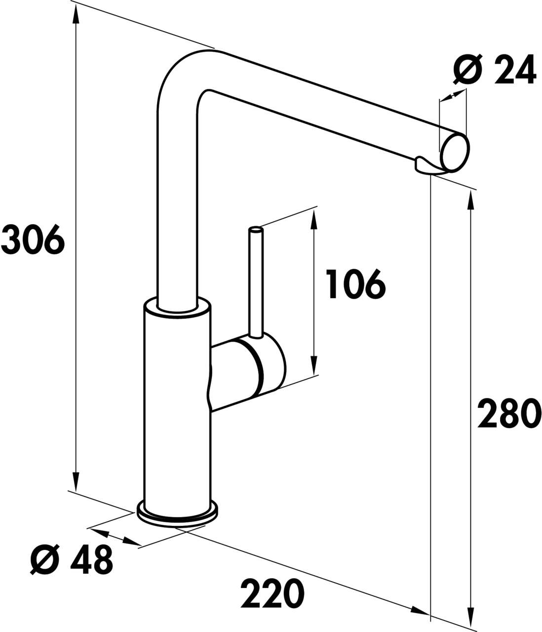 Naber 5025005, SERVIZIO Namor 3, Edelstahl, Hochdruck