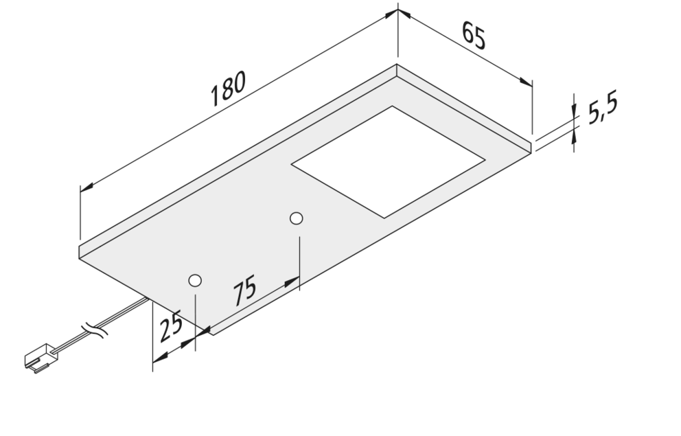 HERA LED ECO-PAD F schwarz 5er Set ww 3000K, Erkelenz