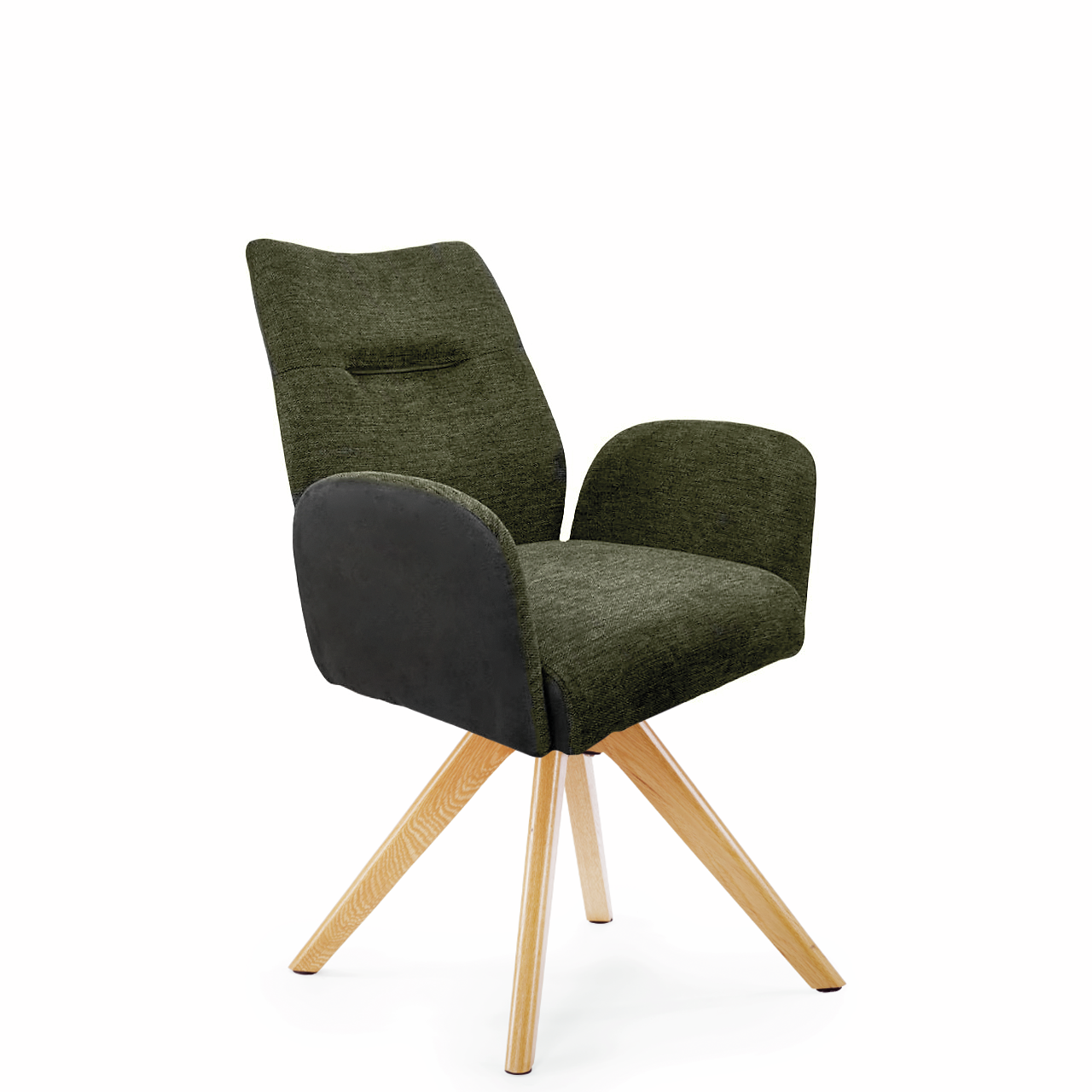 Naber 3031504, Famous 1AS, eiken frame, draaibaar, groene afdekking