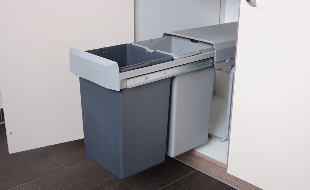 Abfallsammler 2-fach US 30 2x15 L grau