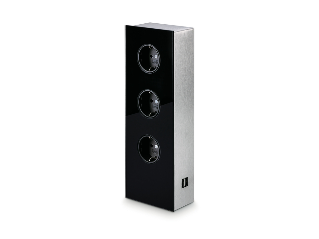 Naber, 7053129, Mira Glas-USB, Edelstahl/Glas schwarz, Erkelenz